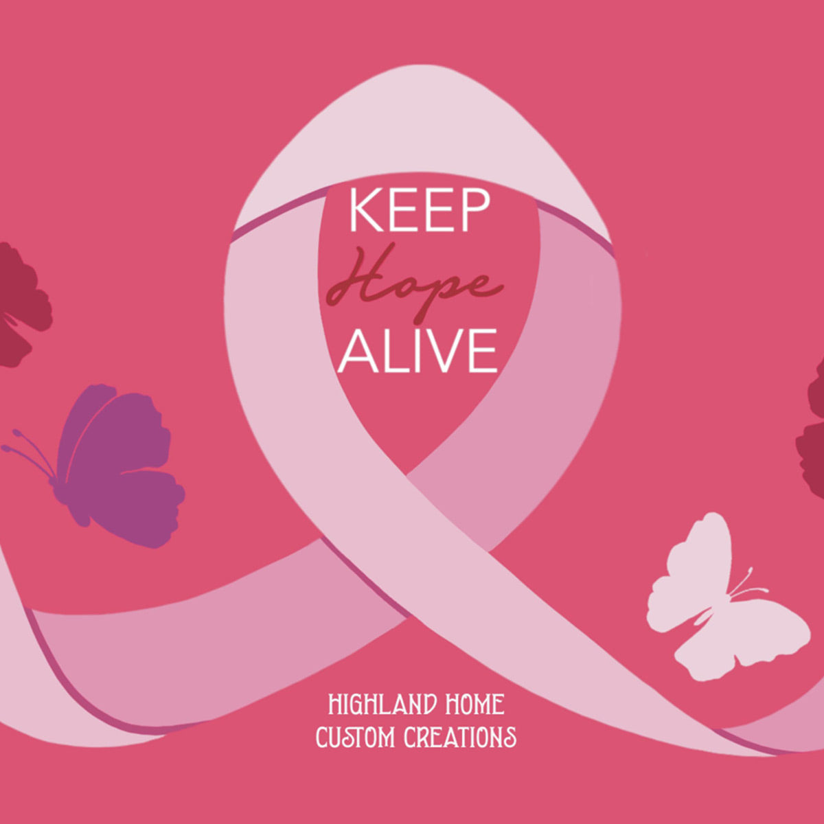 Keep Hope Alive Custom Candle
