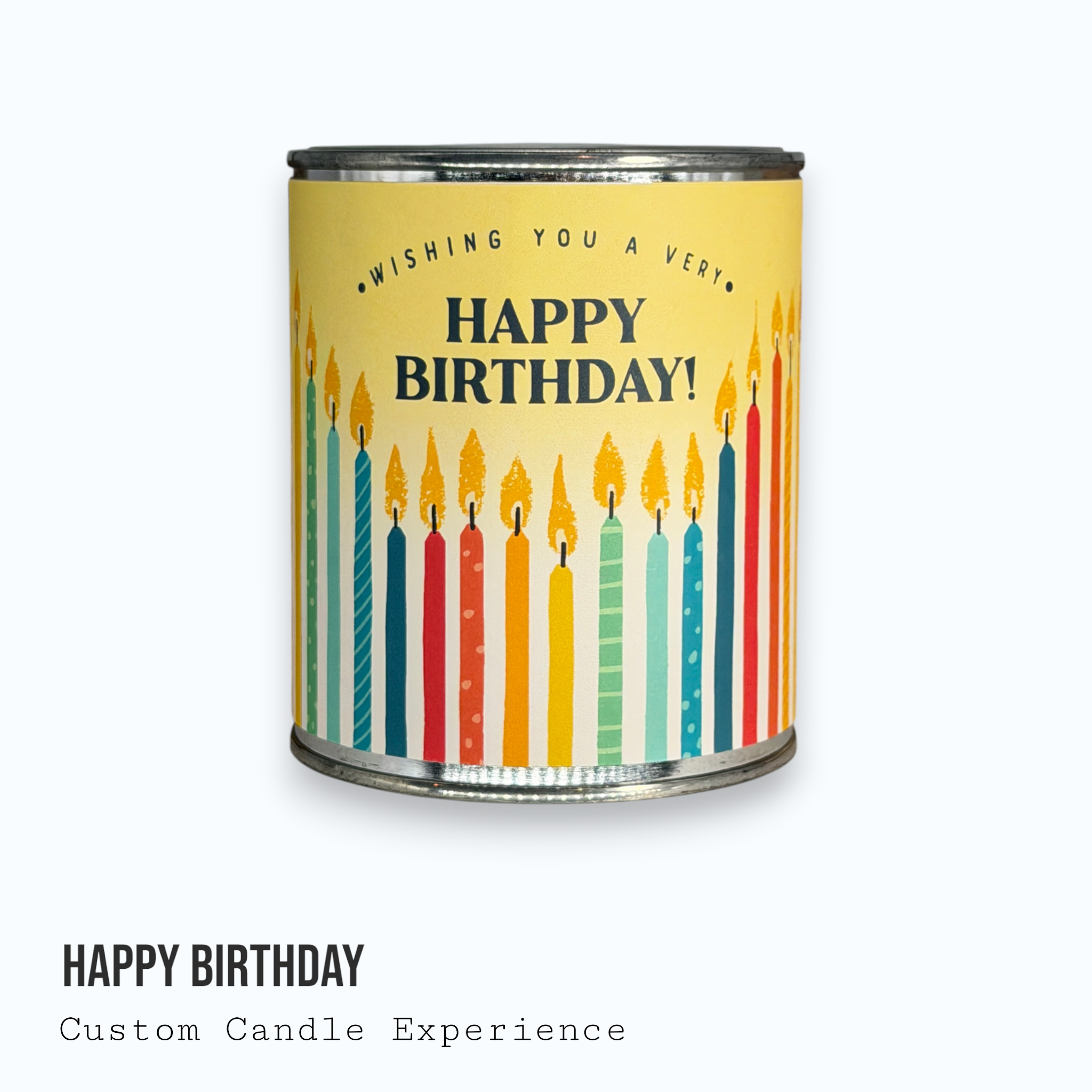 Happy Birthday Custom Candle