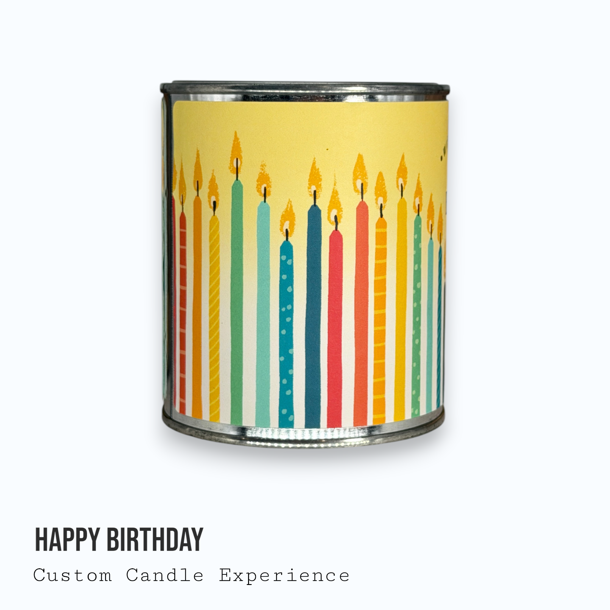Happy Birthday Custom Candle