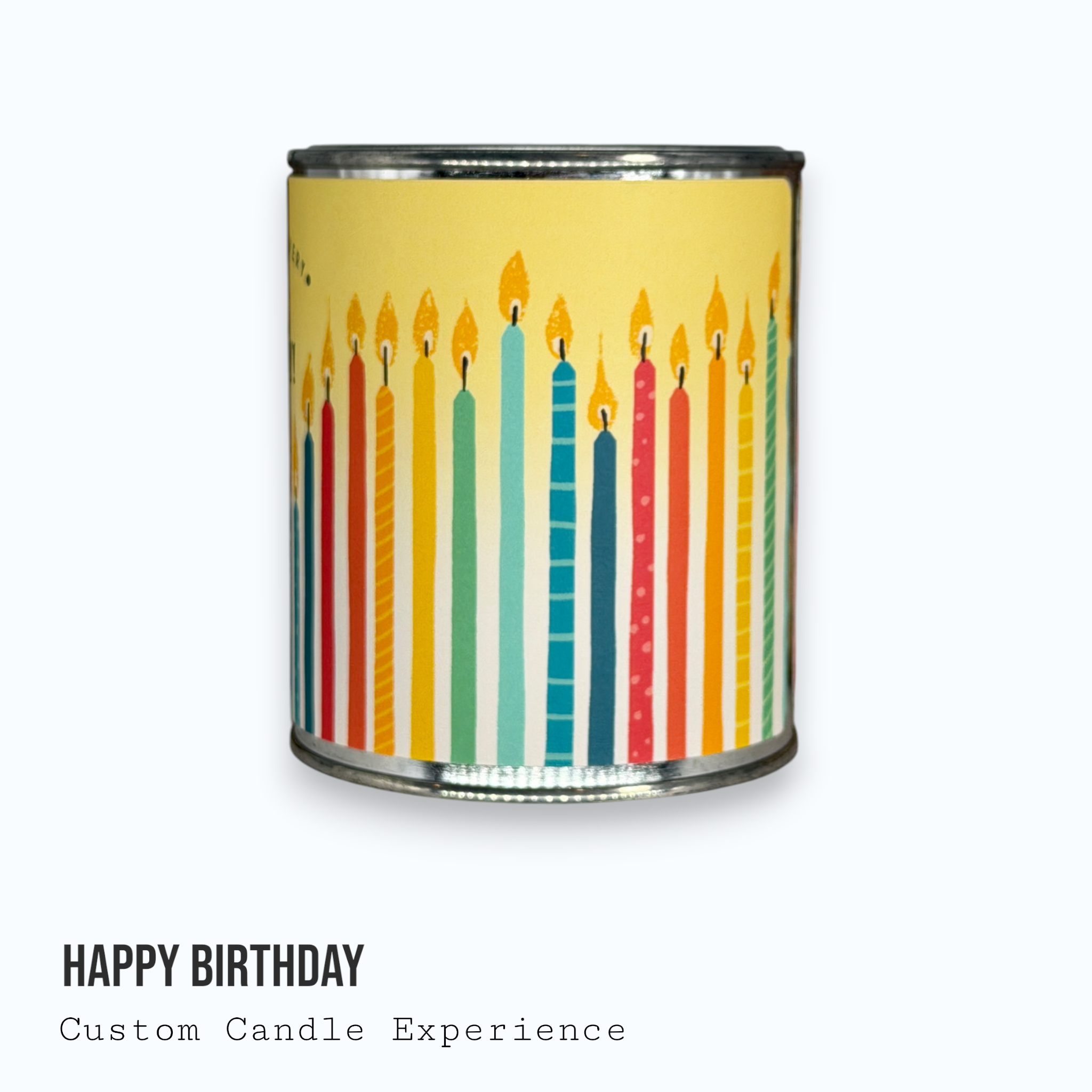 Happy Birthday Custom Candle