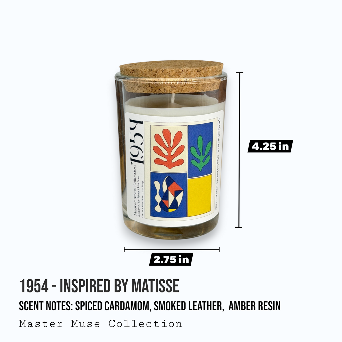 1954 - Master Muse Glass Jar Candle (Inspired by Matisse)