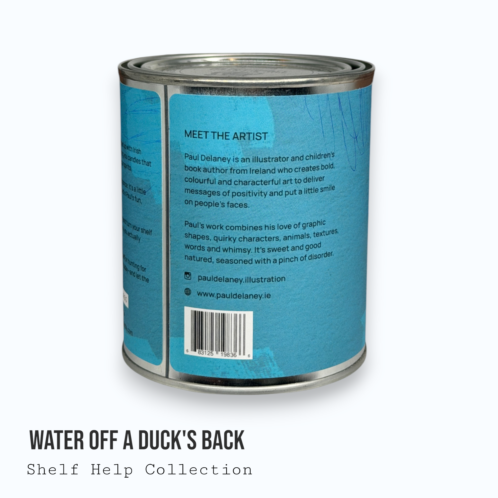 Water Off A Duck's Back — Shelf Help Collection Paint Can Candle