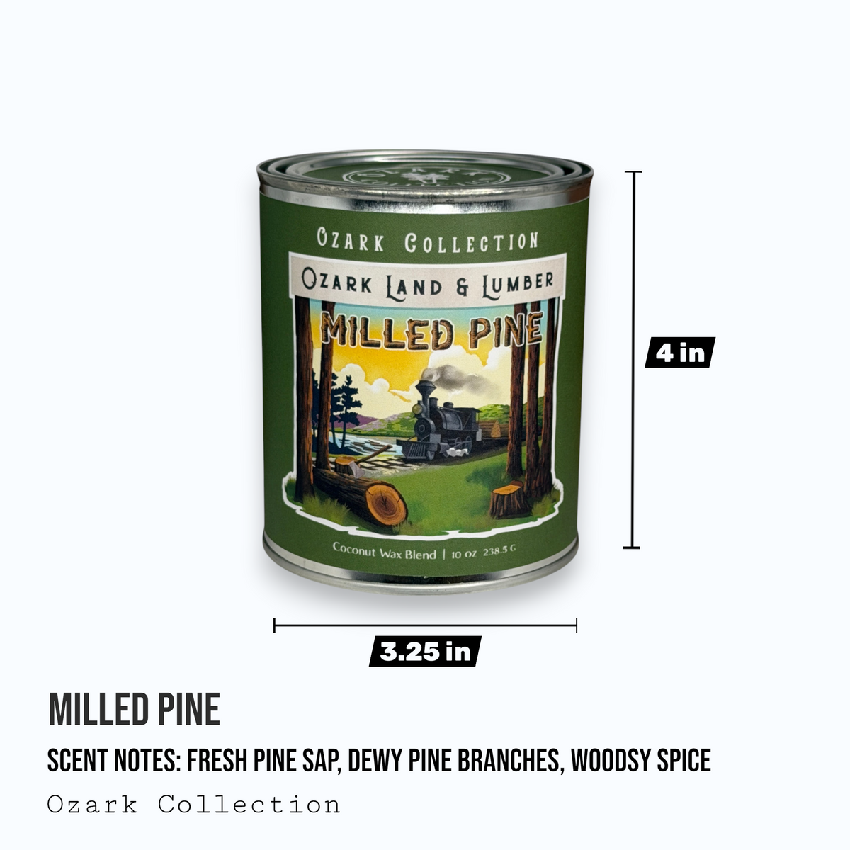 Milled Pine — Ozark Collection Paint Can Candle