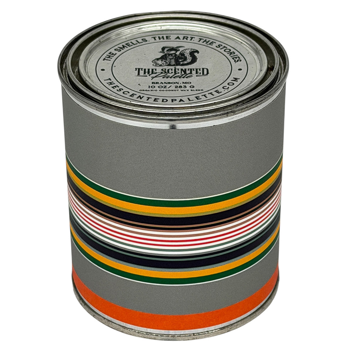 Gray Stripes Custom Candle