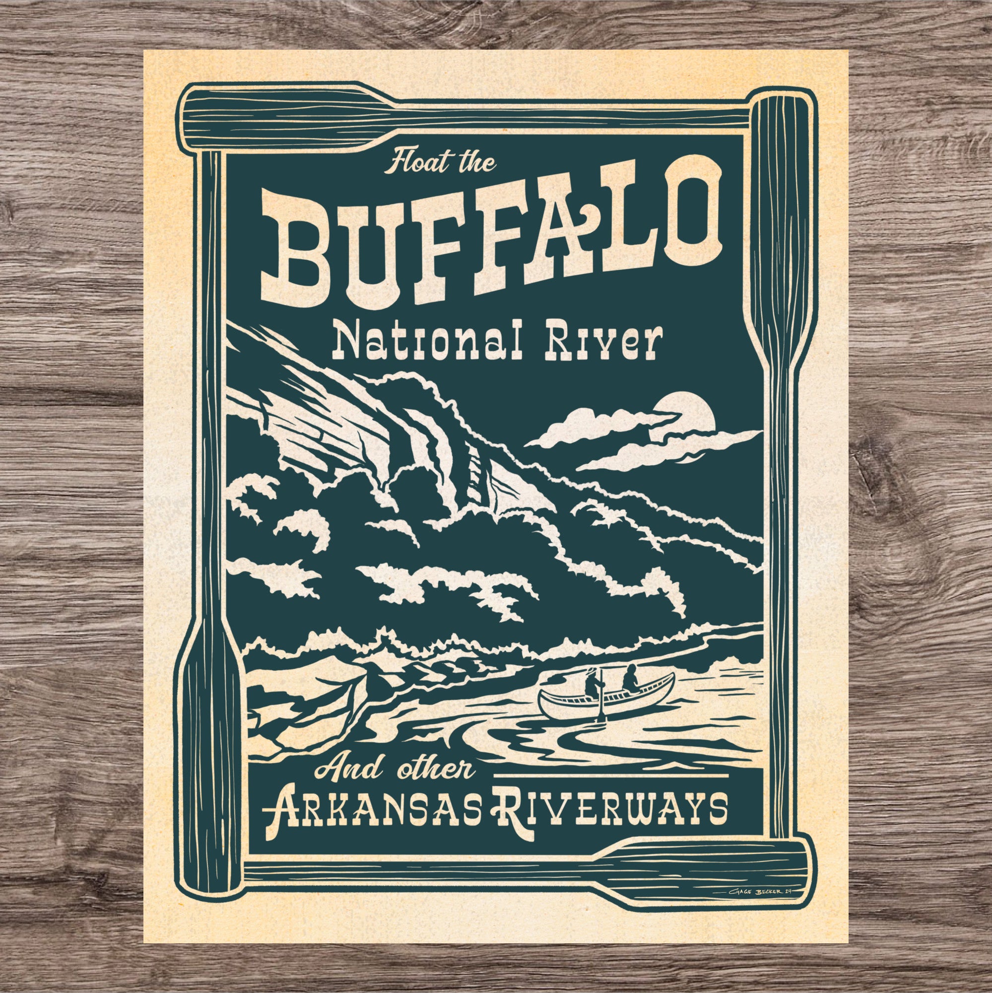 Art Print - Paddle The Buffalo