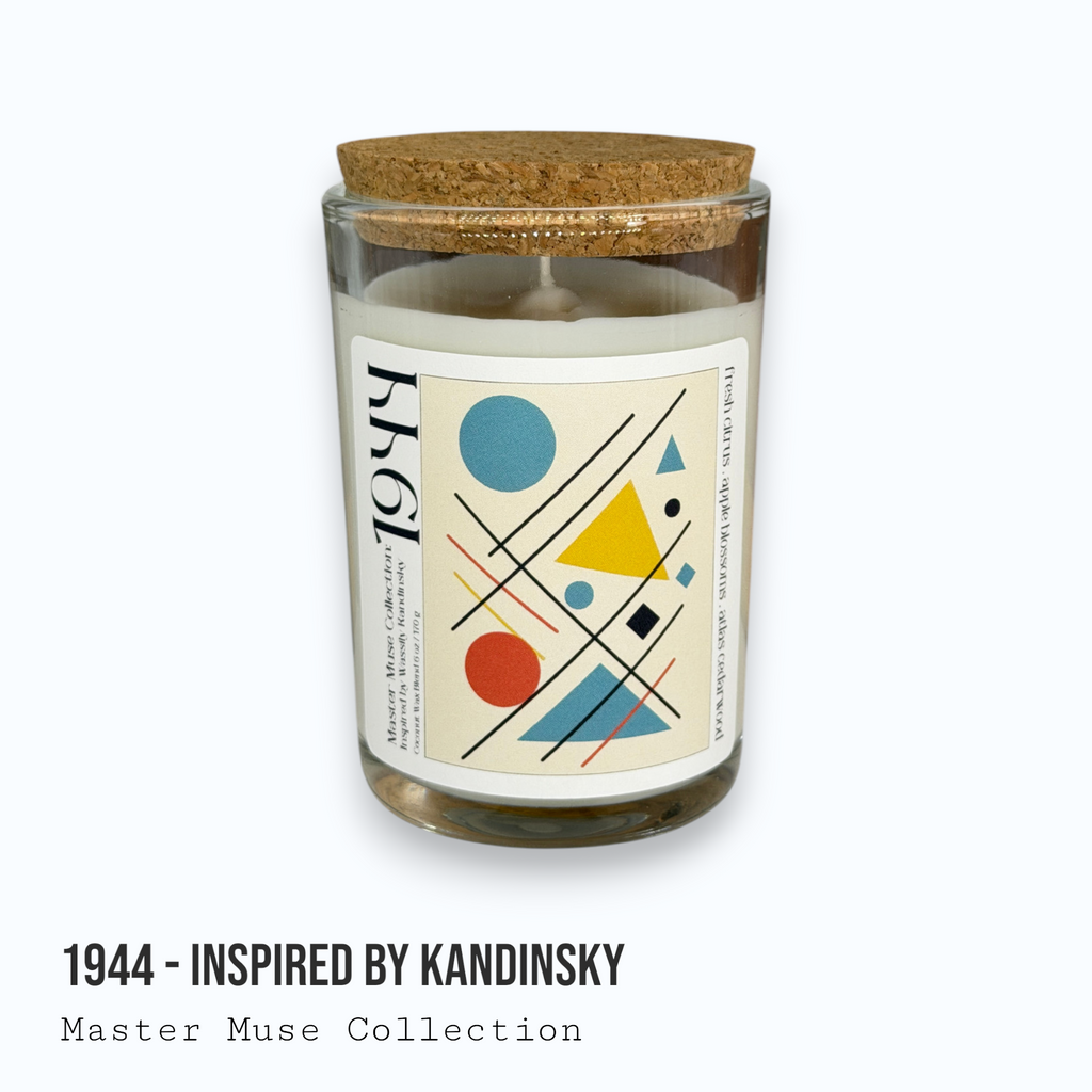 Master Muse 1944 - Master Muse Glass Jar Candle (Inspired by Kandinsky)