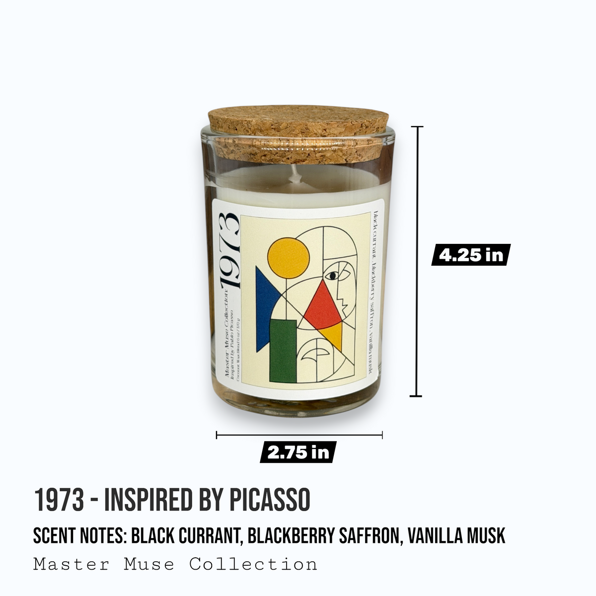 1973 - Master Muse Glass Jar Candle (Inspired by Picasso)