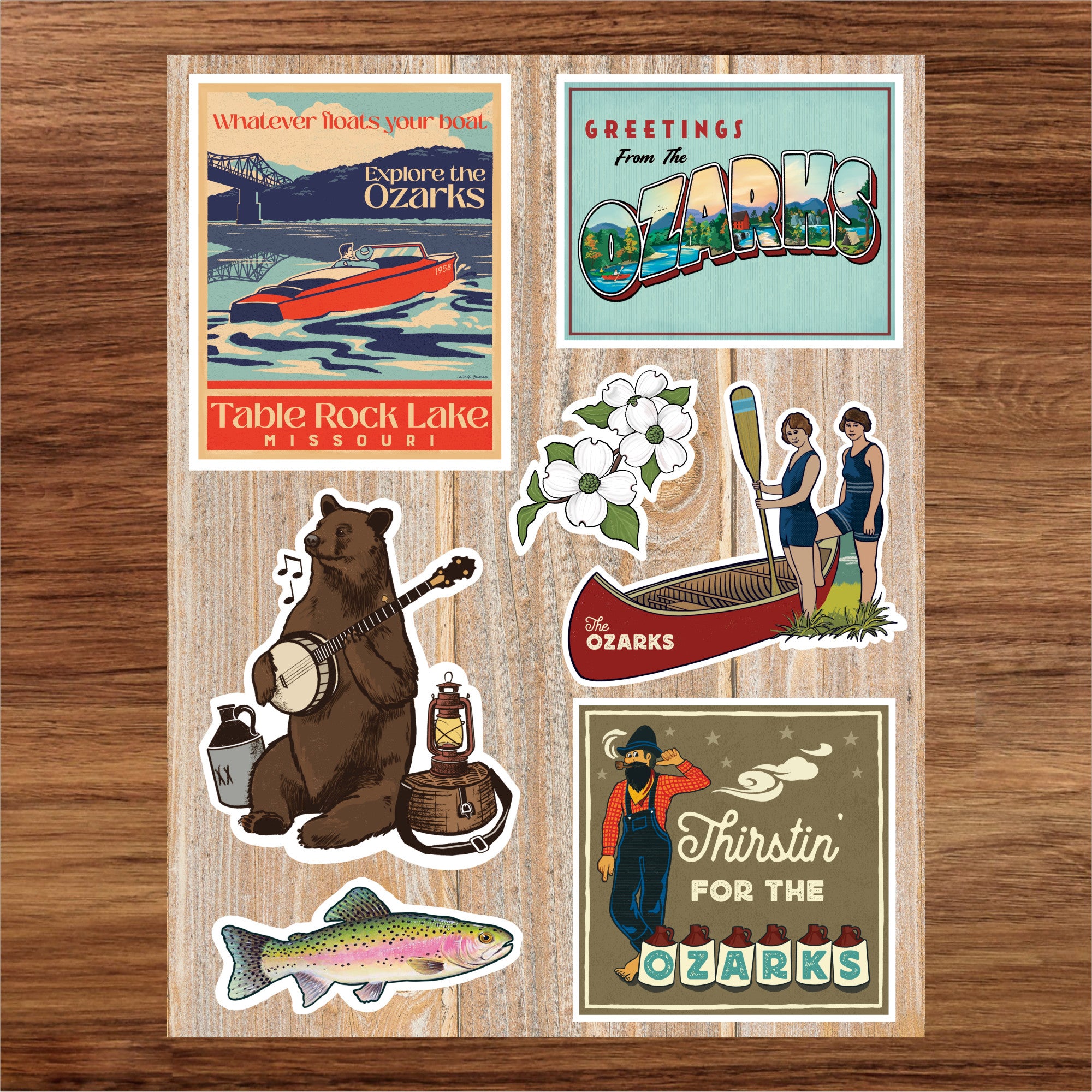 Sticker Sheet - Celebrate The Ozarks (8.5×11)