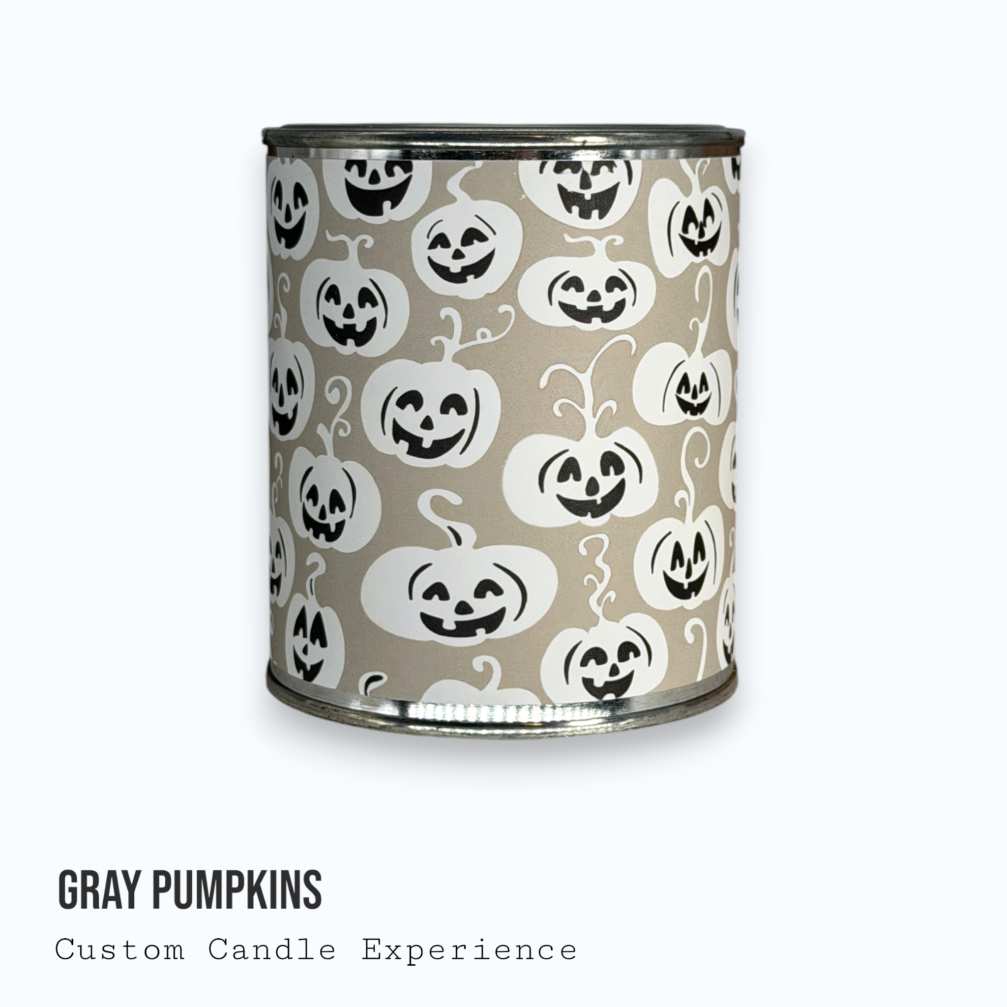 Grey Pumpkins Custom Candle