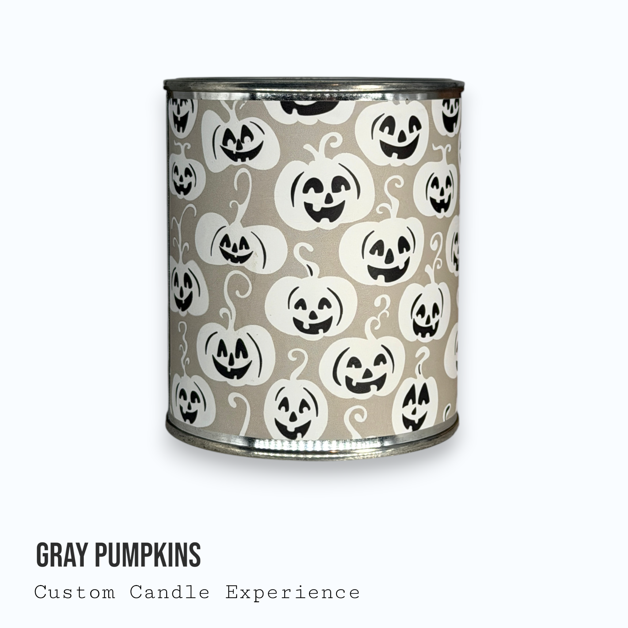 Grey Pumpkins Custom Candle