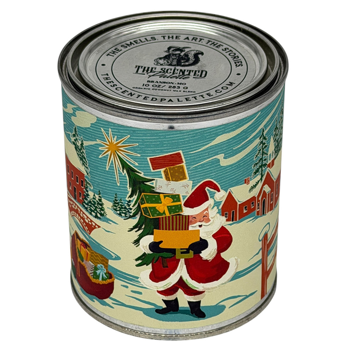 Santa Scene Custom Candle